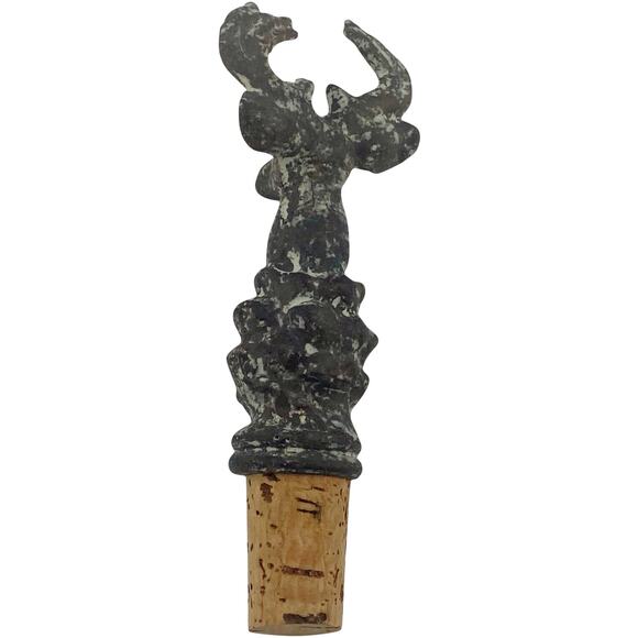 6Pc Set Wine Bottle Stopper Heavyweight Moose Wrought Iron Cork Adirondack Decor - Picture 6 of 8